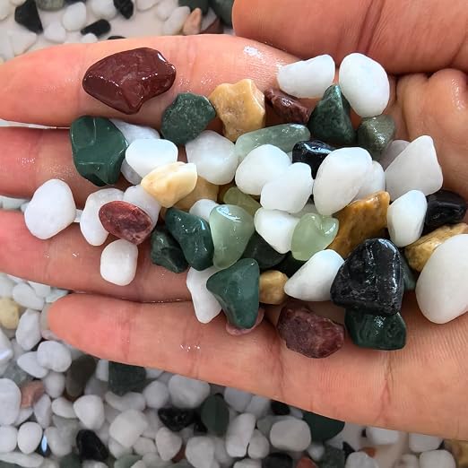 500G/ 1.1LB Succulent Rocks, 0.3-0.8Inch Horticultural Grit for Indoor Plant Decoration, Natural River Stones for Cactus, Decorative Gravel for Landscaping, Aquariums, Bonsai, Vases Fillers(Mixed)