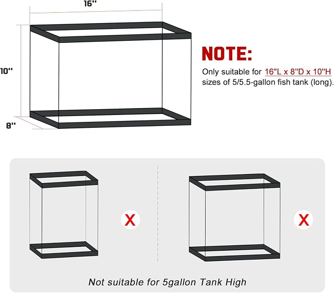 Acrylic Fish Tank Divider,5 Gallon Tank Divider,Adjustment Clear Fish Tank Separator Set with Suction Cups (5gal/5.5gallon)