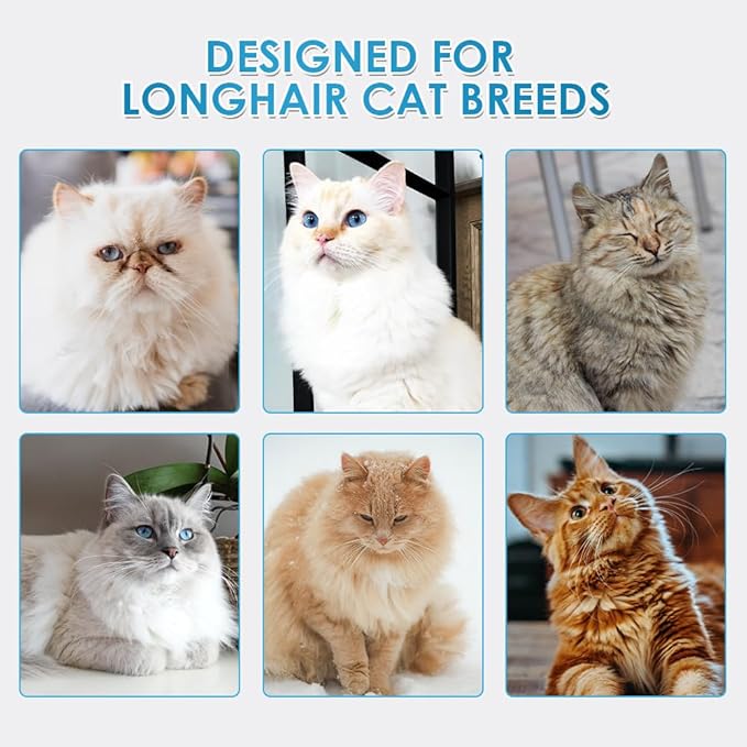 Mooncat Waterless Cat Shampoo for Longhair Cats | Licking Safe No-Rinse Dry Foam to Soften Mats & Smooth Fur | Gentle Formula for Kittens & Sensitive Skin, pH Balanced - 5oz