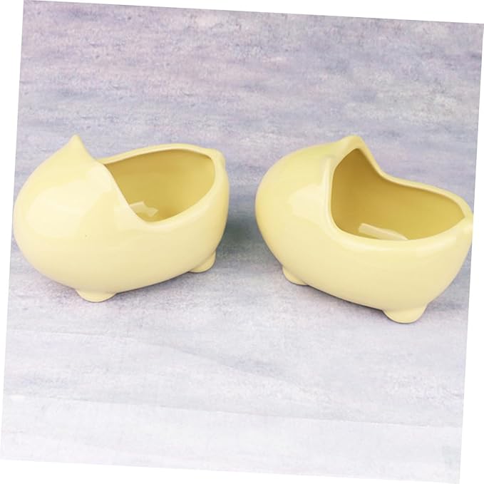 HANABASS Pet Supplies Ceramic Bathtub for Hamster Chinchilla Ferret Dust Bath Shelter