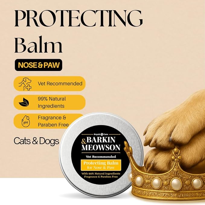 Barkin & Meowson Protecting Balm for Nose & Paw 60g / 2.12oz - 99% Natural Ingredients Balm for Dogs and Cats