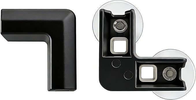 Jalove L-Shape Corner Connectors for Dog Fence (Black) Only Suitable for Jalove, 90 Degree Angle Joints to Assemble Clear Acrylic Playpen, 24" H/30 H Expandable Pet Play Pen Accessories for Indoor