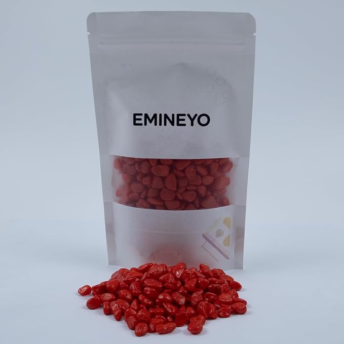 Colored Aquarium Gravel,Colorful Pea Gravel,Garden Rocks,Decorative Stones Rocks for Fish Tank,Aquarium,Fairy Garden Decor,Planters,Vase Fillers,Landscaping,1 Pound (Red, 4-6mm)