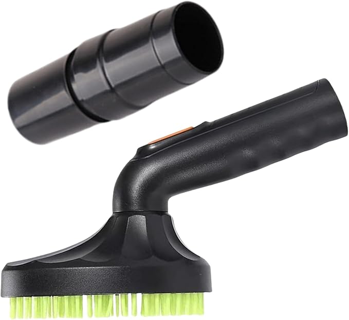 Pet Vacuum Brush - Removes Loose Hair Gently, 2 Head Attachment Kit + Pressure Relief Hole, Suction Control Design, Durable PP plasticc Body + Lightweight 160g - | for Long Haired Dog & Cat Coat Care