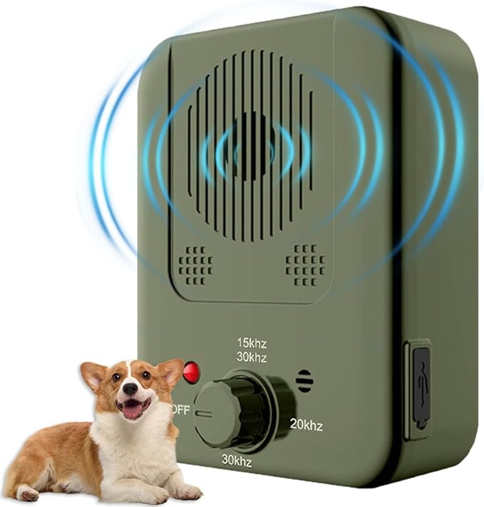Anti Barking Device for Dogs, Dog Barking Control Device, Ultrasonic Dog Barking Deterrent Devices, Dog Barking Silencer for All Dogs Indoor Outdoor, Bark Box Stop Dog from Barking (Green)