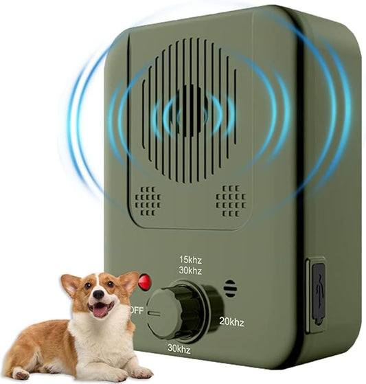 Anti Barking Device for Dogs, Dog Barking Control Device, Ultrasonic Dog Barking Deterrent Devices, Dog Barking Silencer for All Dogs Indoor Outdoor, Bark Box Stop Dog from Barking (Green)