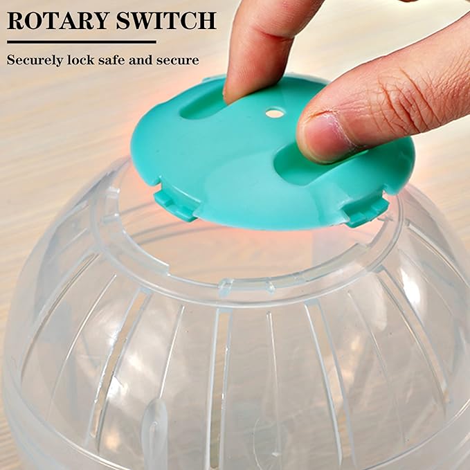 2 Pieces Hamster Ball Hamster Exercise Ball 5.7 Inch Guinea Pigs Running Balls Transparent Plastic Hamsters Wheel for Mini Dwarf Rabbits Small Pets to Reduce Boredom and Increase Activity