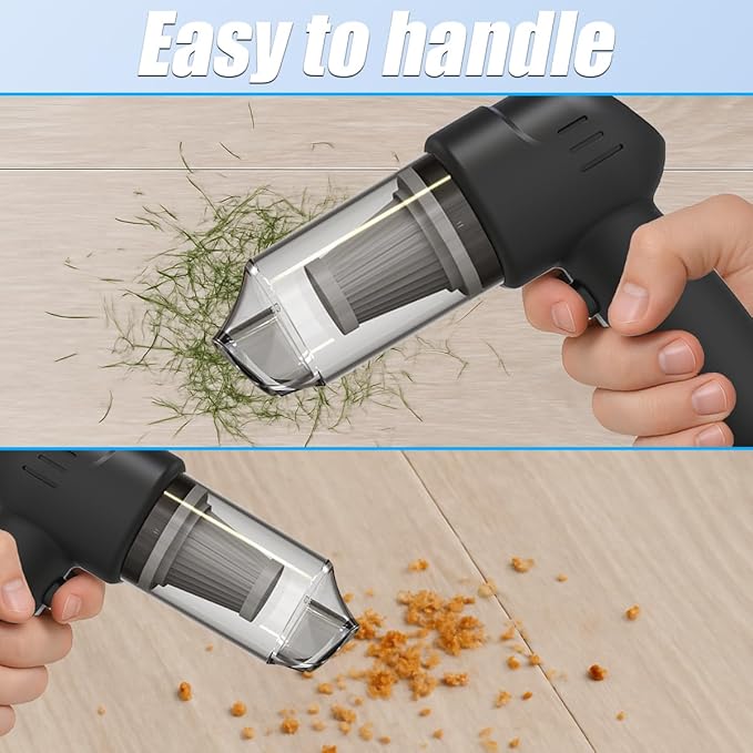 Guinea Pig Handheld Vacuum Cleaner Cage, Guinea Pig cage Cleaner, Rabbit Poop Vacuum, for Lightweight Cleanup of Guinea Pig, Rabbit, Hamster, Chinchilla, Reptile, Bird（Black）