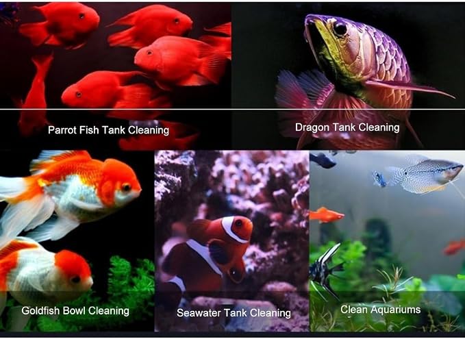 Chiffonade Black Plastic Aquarium Magnetic Cleaning Tool Floating Design Moss Remover Fish Tank Cleaner