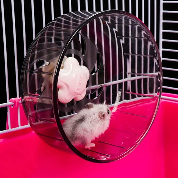 GOLDEAL 5.1 Inches Small Silent Hamster Wheel, Toys for Cage, Super Mute Spinner Exercise Running Wheel for Gerbils or Mice