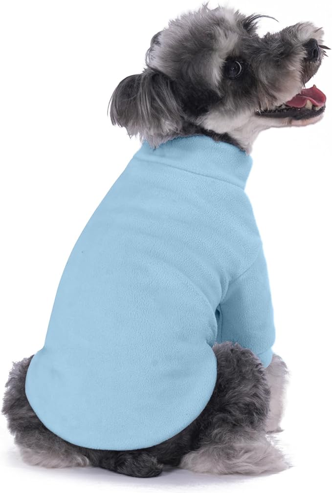 GYALAPERI Dog Sweater, 3 Pack Dog Sweaters for Small Dogs Girl Boy, Ultra Soft Warm Puppy Clothes Dog Coat for Winter (Gray+Azure+Navy, X-Small)