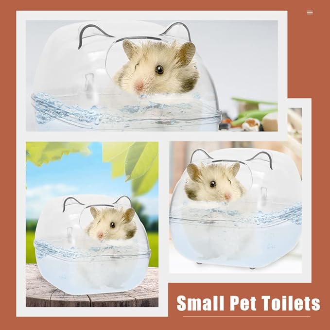 Mipcase 2pcs Hamster Bath Basins Non-dust Hamster Bathroom Small Pet Toilets for Chinchillas Bath Containers Compact and Practical Supplies