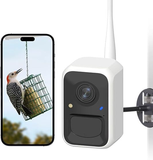 NETVUE by Birdfy Smart Bird Feeder Camera, Adjustable Brackets, Auto Bird Video Capture, Instant Notifications, AI Identify 6000+ Species