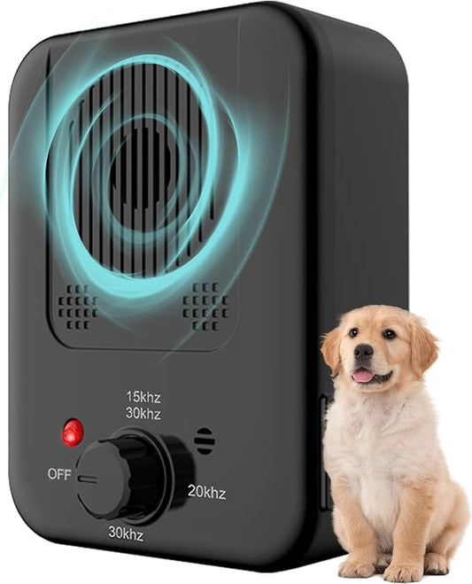 Anti Barking Device for Dogs, Ultrasonic Dog Barking Deterrent Devices, Rechargeable Dog Barking Control Device, Barking Dog Silencer, Bark Box Stop Neighbors Dog from Barking (Black)