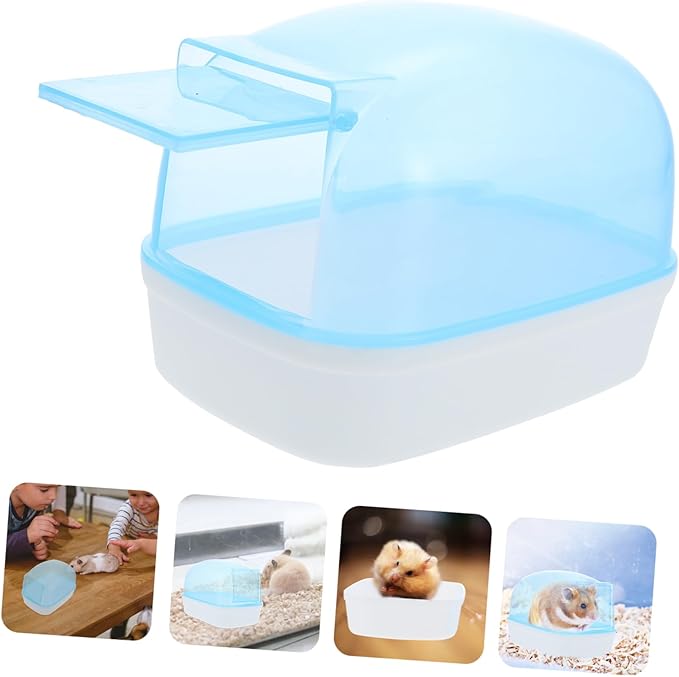UPKOCH 2pcs Hamster Bath Container Automatic Dust Bath Box for Animals Practical Plastic Bathtub Smooth Edges for Hamsters and Chinchillas