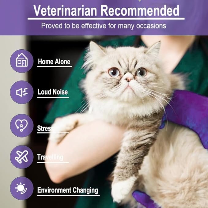4 Pack - Cat Calming Collar for 120 Days of Calm; Cat Pheromones Help Anxiety Relief, Reduce Stress, Scratching, Meowing, Urine Marking; Indoor or Outdoor Cats; Long-Lasting Breakaway Design