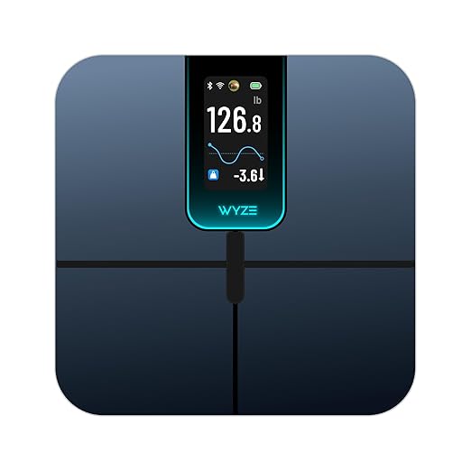 Wyze Smart Scale Ultra Smart Scale with 4.3" Color Display - Digital Scale for Body Weight BMI Muscle Mass, Heart Rate Monitor, Wi-Fi & Bluetooth Weight Scale with Baby/Pet/Luggage Mode, 400lbs, Black