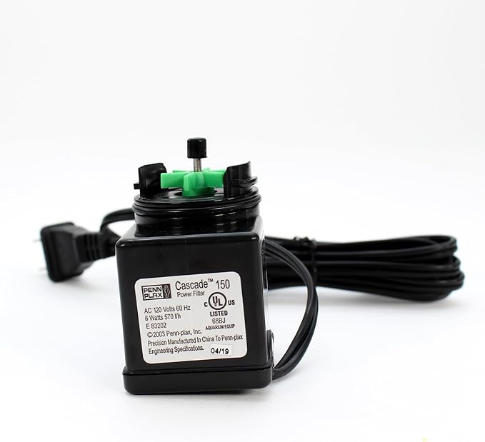 Penn-Plax Cascade 150 Power Filter – Hang-On Filter with Quad Filtration – Great for Freshwater and Saltwater Setups