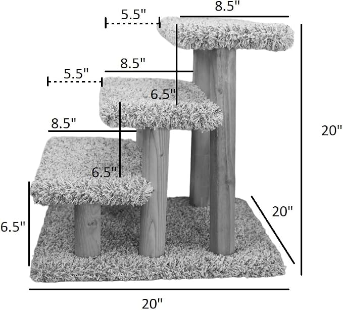 New Cat Condos 120223 Pet Stairs, Neutral, Large