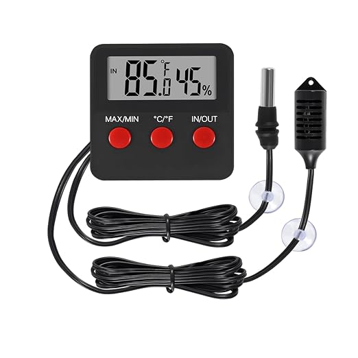 Digital Thermometer and Humidity Thermometers Indoor and Outdoor Digital Temperature and Hygrometer Gauge with Probe for Reptile Terrarium Thermometer Pet Keeping