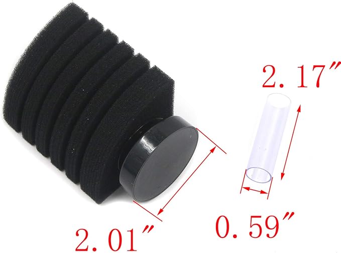 MY MIRONEY 2-Pack Sponge Filter Aquarium Corner Filter | Corner Sponge Filter Breeding Shrimp Nano Fish Tank - Tank Size: 21 Gallon