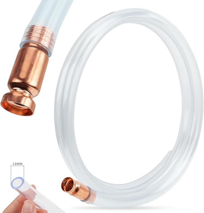 HORUSDY Gas Siphon 6FT Multi-Purpose Super Easy Siphon Pump,1/2" Valve Virgin Grade Tubing Safe