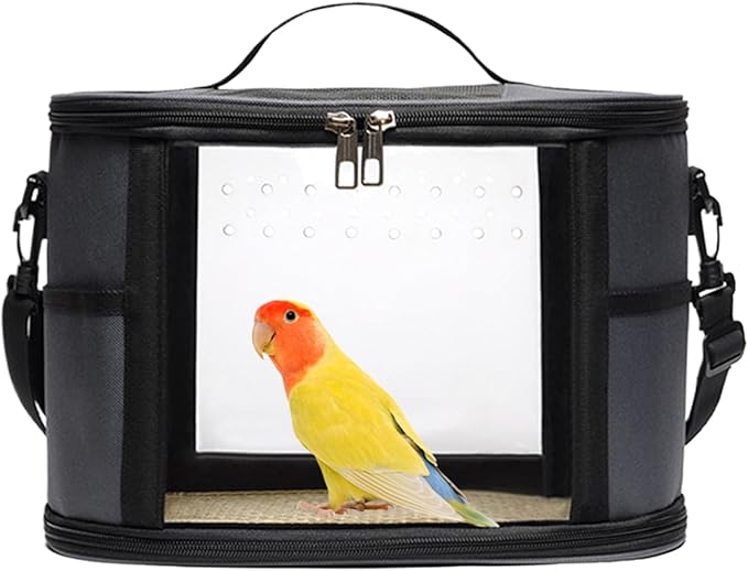 Bird Travel Carrier – Parrot Shoulder Bag, Small Pet Travels Backpack, Lightweight Portable Bag | Convenient Travel Accessory, Safe Carrier for Cockatiel Budgies Parrot Hamster