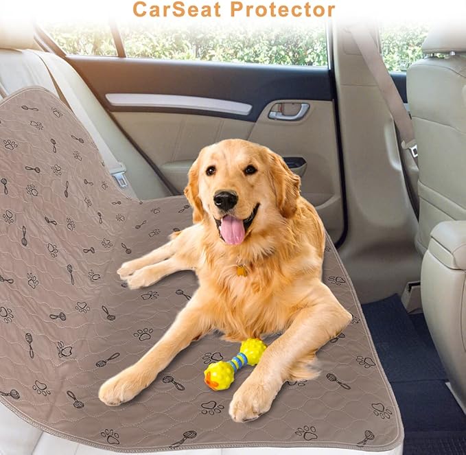 Peepeego 2Pack Pee Pads for Dogs Washable+Free Dog Comb, Waterproof Rugs 36”x48, Absorbent Dog Pads Reusable, Non Slip