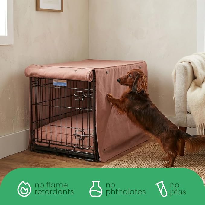 Molly Mutt Kyoto Dog Crate Cover, GOTS-Certified 100% Organic Cotton Canvas Cover for Dog or Puppy Kennel and Cage, Washable, Free of Harmful Chemicals, Huge, Fits 36"x23"x25" Crate