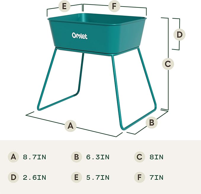 Omlet Hamster Sand Bath | Perfect Sand Bath Size for All Types of Hamsters and Gerbils | Comes with Compostable Hide to Slot in Under The Stand for Post Bath Burrowing | Green