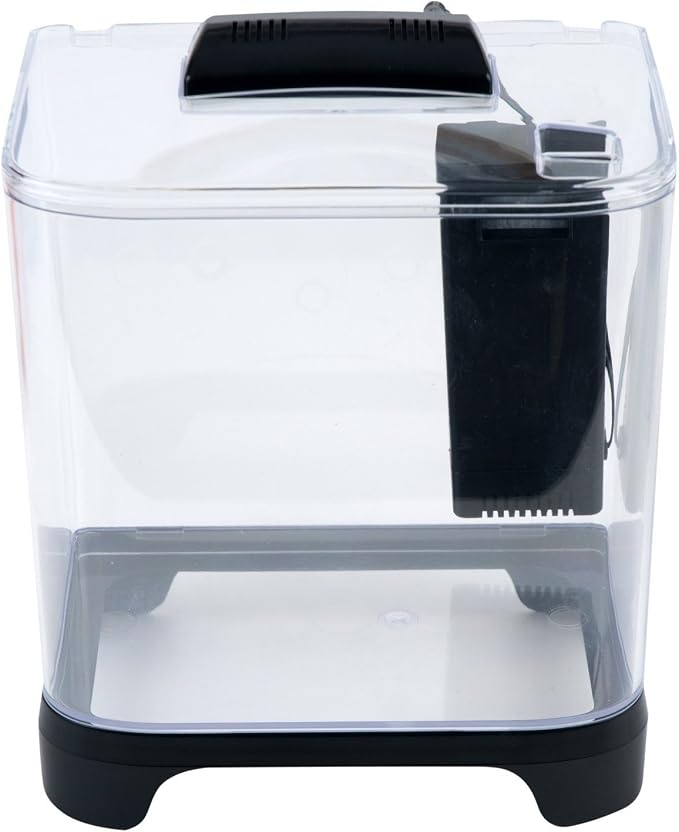PENN-PLAX NuWave Betta Fish Tank Kit with LED Light and Internal Filter – Black – 1.5 Gallon