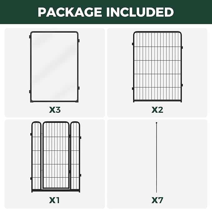 FXW AuraSpace Pro Acrylic & Wire Mesh Indoor Dog Playpen, 40" Height 6 Panels Metal Dog Pen for Medium and Large Dogs, Black│Patented