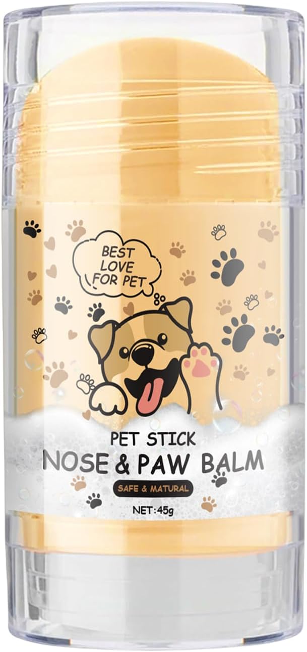 Dog Paw Balm, Hydrating Nose Stick, 1.46x2.95 Inch Strong Build Gear, Lick-Safe Tool, Stylish Winter Aid with Compact Design, Nourishing Helper for Puppies Kittens Cats Adults Indoor Backyard and Yard