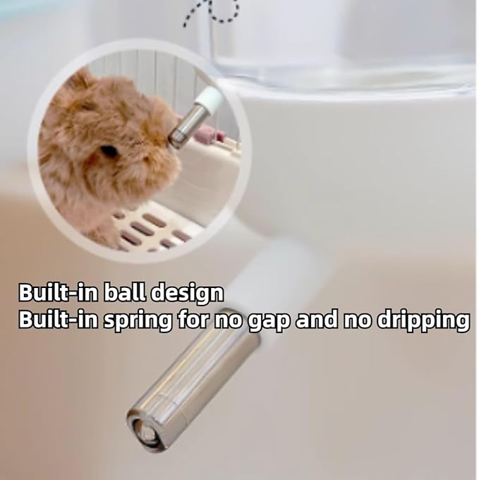 No-Drip Small Animal Water Bottle for Cage Guinea Pigs, Hamsters, Bunnies, Ferrets, Squirrels, Hedgehogs, Chinchillas, Rabbits, Kitten, Kitty, Dogs, Cats (Green,S)