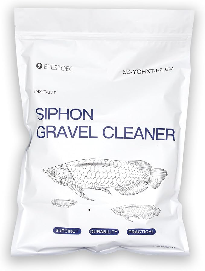 Fish Tank Cleaning Essentials: 8.5ft Aquarium Vacuum, Gravel Vacuum, and Siphon Pump for a Spotless Aquarium