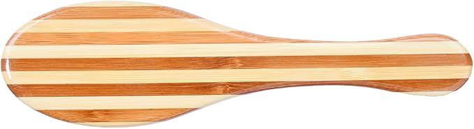 Bass Brushes | The Hybrid Groomer | Shine & Condition Pet Brush | Patented & Award Winning Pet Brush | Natural Bristle + Alloy Pin | Pure Bamboo Handle | Small Oval | Striped Finish | Model A13-SB