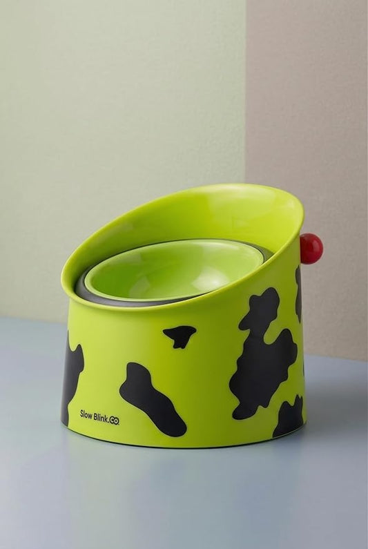 Elevated Ceramic Dog Bowl 15oz, Adjustable Raised Cat Bowl Stand for Cats and Small Dogs, Raised Pet Feeding Bowl for Food or Water
