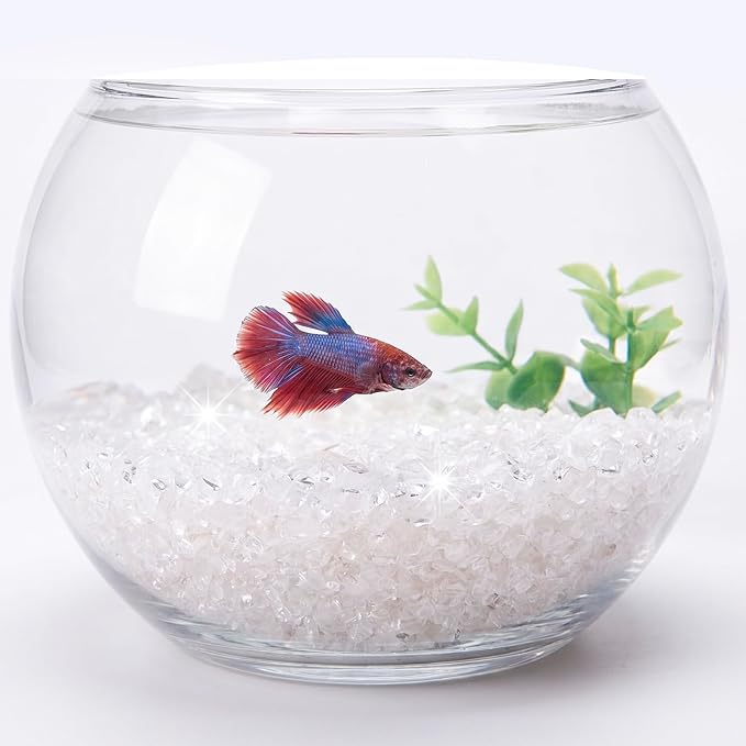1LB Crystal Chips Stone Clear Quartz 3-5mm Mini Decorative Rock | Crushed Crystal Quartz Bulk,Irregular Polished Rocks for Fish Tank,Vases Filler,Succulent Plants Decor,Aquarium Gravel Rocks