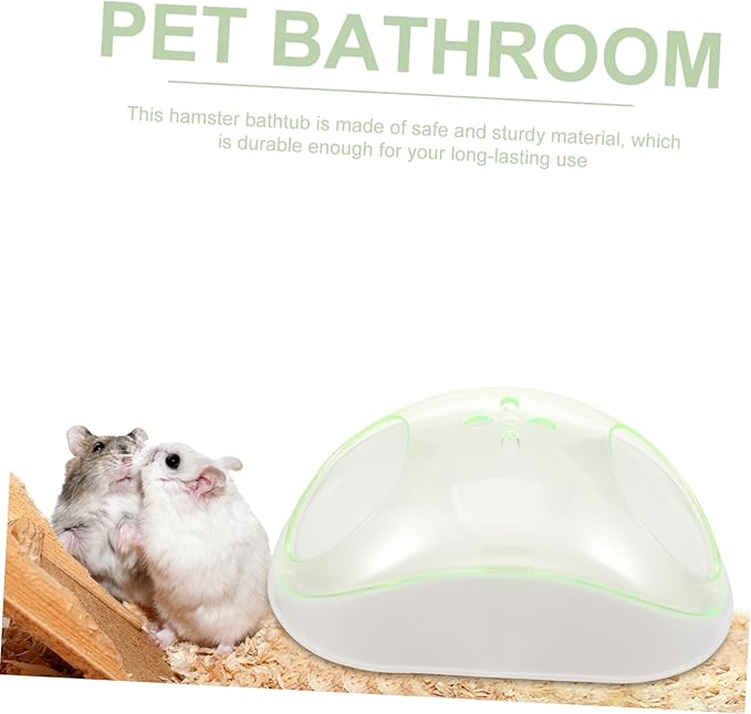 YARNOW 1set Hamster Bathing Container Sand Bath Kit for Hamsters Chinchilla Dust Bath Compact Pet Supply