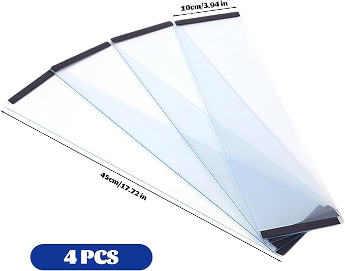 Transparent PVC Bird Cage Baffle,4Pcs Bird Cage Seed Catcher Guard,Anti-Scatter Mess-Free Clear Cage Liner for Parrot, Parakeet, Macaw