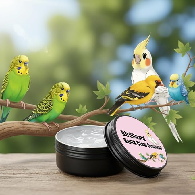 XANADU 2.5 Oz Bird Beak Oil & Feet Ointment, BirdGuard Balm for Parrot Beak Care & Cracked Claws, Moisturizing Relief for Dry Beaks & Skin, Budgies & Cockatiels