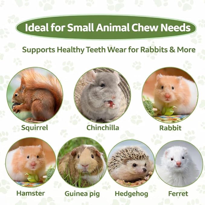 Sukh 240g Sweet Bamboo Chew Sticks - Rabbit Chew Sticks & Bamboo Sticks for Rabbits, Natural Bunny Bamboo Chew Toy for Teeth Grinding, Small Animal Treats for Guinea Pig, Hamster, Chinchilla