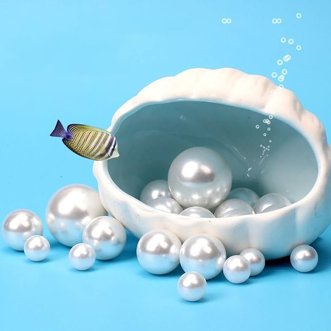 Aquarium Ceramic Cave Shell Shape Fish House Small Animal Nest Hideout for Hamster, Gerbils, Chinchillas, Mice, Rat, Syrian Hamster - 5.1 inch(Blue M)