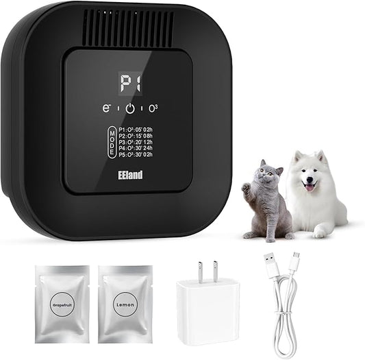 Cat Litter Deodorizer – 99% Odor Removal, Ozone Air Purifier for Pets, Strong Odor Eliminator for Litter Box, Toilet, Closet, Cabinet, Shoe, Garage