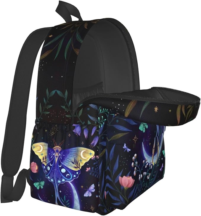 Moon-Moth Backpack for Women 16.7 inch Travel Casual Laptop Backpack Lightweight Waterproof Durable Hiking Daypack