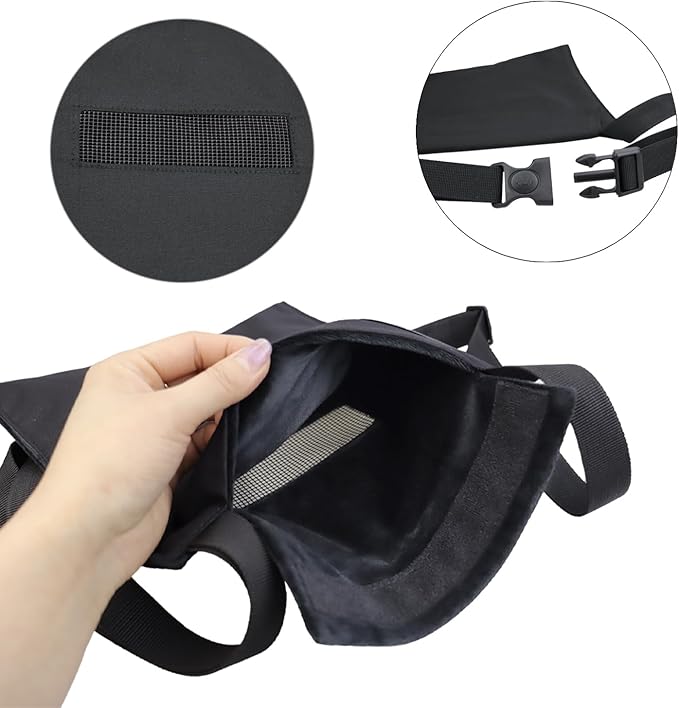 Breathable Snake Carrier Bag for Travel - Escape-Proof Canvas Reptile Transport Bag with Adjustable Strap & Fleece Lining, Ideal for Ball Pythons, Vet Visits, Camping