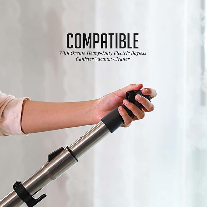 OVENTE Vacuum Brush Attachment, Compatible with ST2620 Electric Bagless Canister Vacuum Cleaner, Effective for Cleaning Corners and Sofa, Durable and Easy to Use, Black ACPST2677