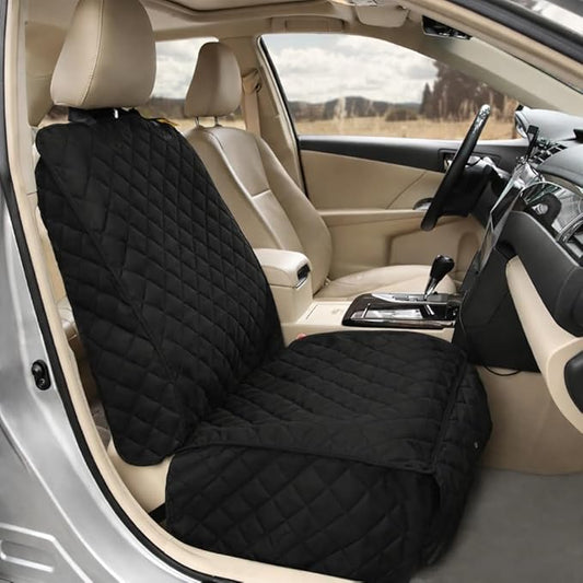 Bark Lover Deluxe Dog Seat Cover for Front Seat-More Durable Waterproof Front Seat Protector, High Heat Resistant and Nonslip Front Seat Cover for Dogs Kids, Universal Size (Black MAT)
