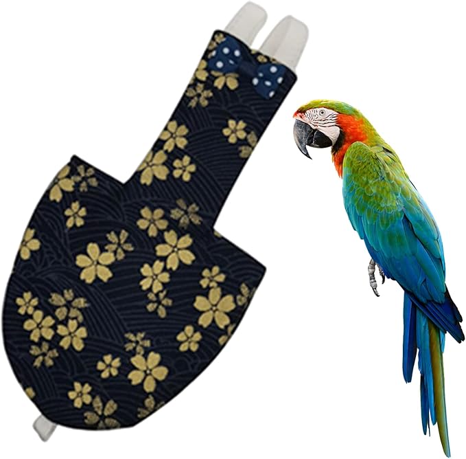 Waterproof Parrot Diapers Pet Flight Suits Elastic Shoulder Strap Nappy Clothes for Conure Parakeet Cockatiels Pigeons Parrot Diaper Parrot Diaper