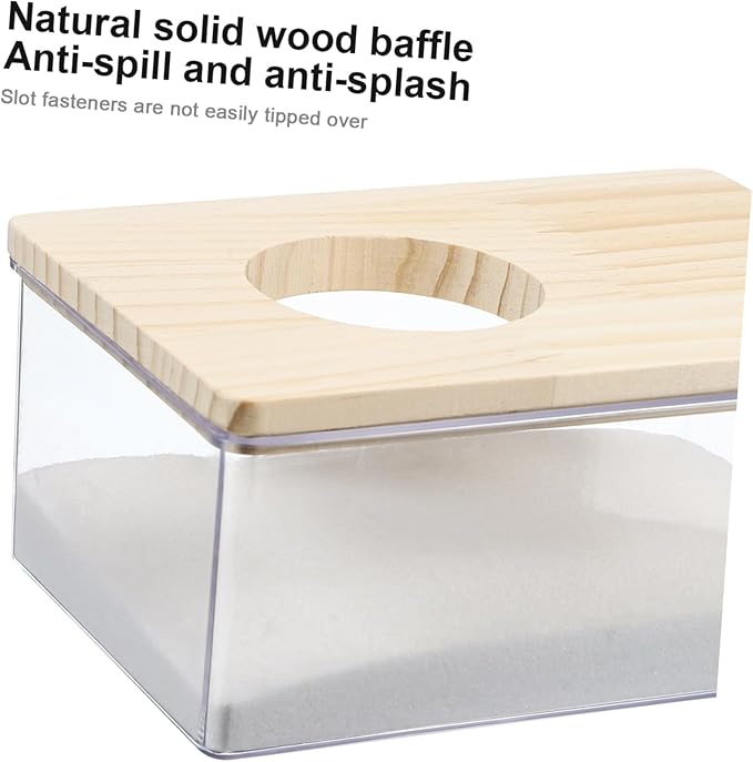 Hamster Sand Bath Kit with Climbing Ladder and Sand Scoop for Small Animals Sandbox for Safe Dust Bath Experience for Hamsters and Chinchillas